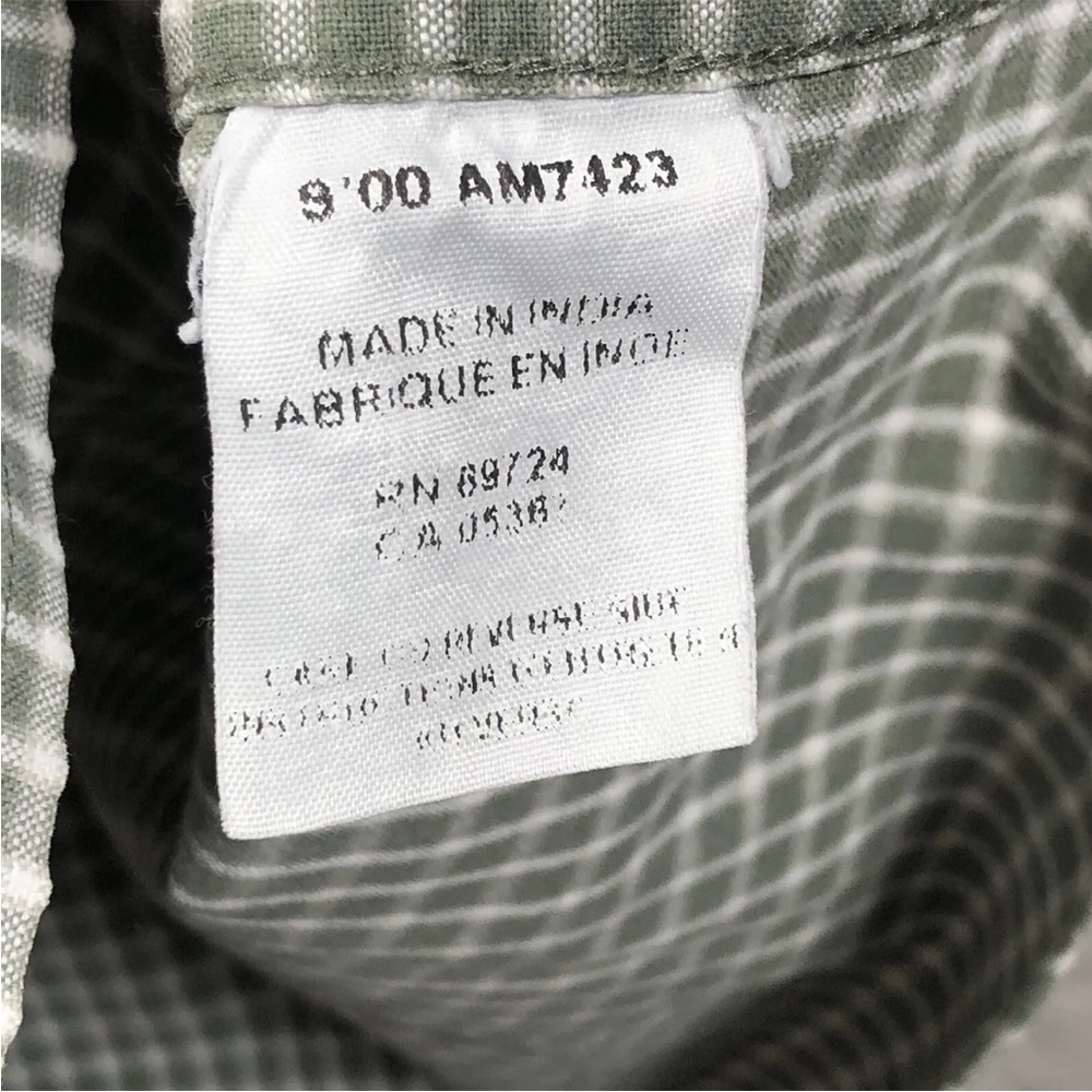 Columbia Shirt Mens XL Green White Checkered Button Down Short Sleeve - Picture 4 of 9